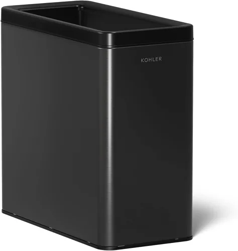 Miniatura 20 de KOHLER K-31315-BST - Bote de basura de dos compartimentos con tapa abierta de 22 litros, acero inoxidable negro