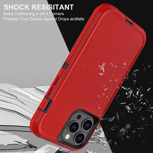 Miniatura 5 de YKHJKLEC Funda para iPhone 13 Pro Max, Grado Militar 3 en 1 Resistente Funda A Prueba de Golpes/Caídas/Polvo con 2 Protectores de Pantalla de Vidrio