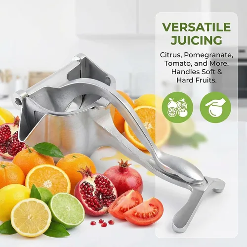 Miniatura 3 de Extractor de jugo de fruta fresca, exprimidor manual de aleación de aluminio y exprimidor de limón para cítricos, naranja, lima, agarre ergonómico