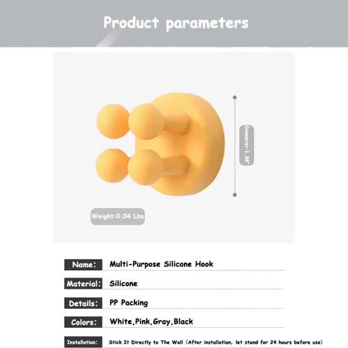 Miniatura 7 de 6 soportes de silicona impermeables para cepillos de dientes, ganchos autoadhesivos multifunción para colgar llaves, ropa, toalla, cable