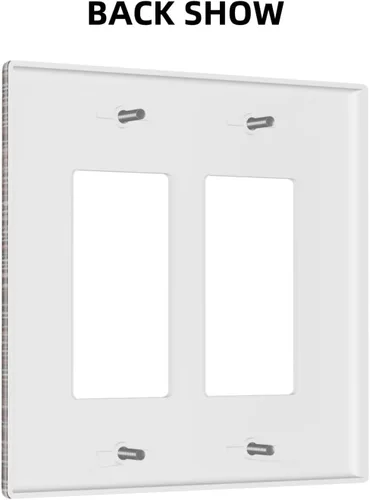 Miniatura 160 de Placa Decorativa de Pared de Granja Rústica con Cuerno de Madera para Puerta de Granero 1 Banda Duplex Cubiertas de Toma Eléctrica Soltera