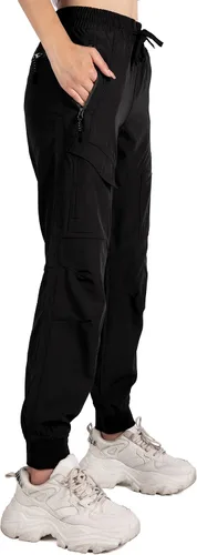 Miniatura 3 de Singbring Pantalones deportivos de senderismo para mujer ligeros de secado rápido con bolsillos con cremallera UPF 50
