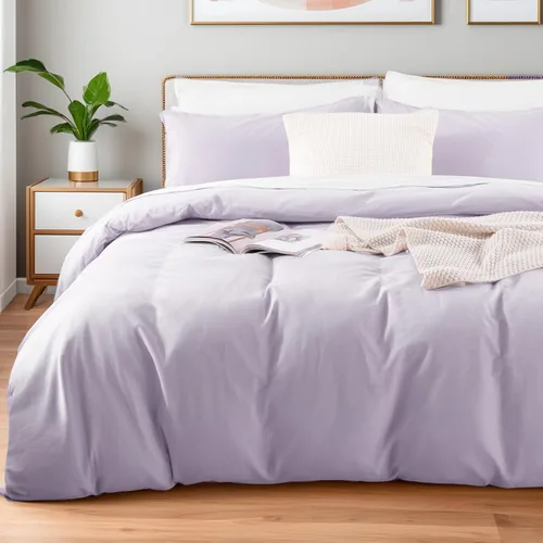 Miniatura 37 de NEXHOME PRO Funda de edredón de algodón para niños, tamaño twin, aspecto de lino, blanco, orgánico, natural, 100% algodón lavado, juego de ropa