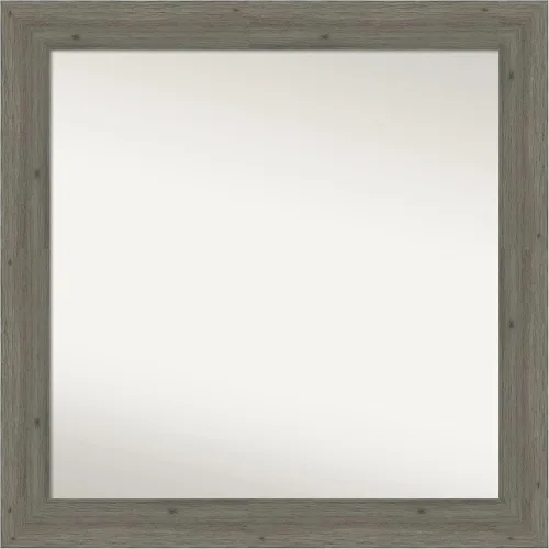 Miniatura 327 de Amanti Art Espejo de pared personalizado no biselado (24.5 x 24.5 pulgadas), marco gris marrón alta, varios tamaños personalizados, espejo de baño