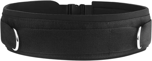 Cinturón de cintura de neopreno acolchado con polea para gimnasio, correa con anillos para máquinas de cable, ejercicio de fitness, velocidad,