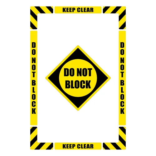 Miniatura 10 de NMC Panel eléctrico Keep Clear Kit de marcado de piso de 36 pulgadas con superficie antideslizante texturizada, configurable