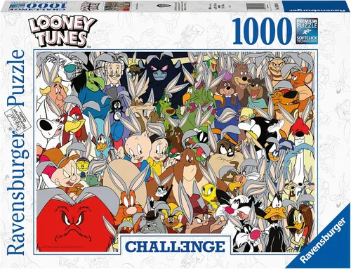 Miniatura 2 de Ravensburger Looney Tunes Challenge - Rompecabezas de 1000 piezas Tecnología única Softclick Piezas vibrantes y sin deslumbramiento