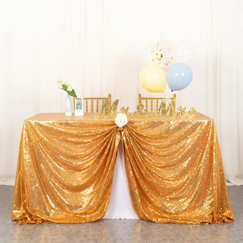 Miniatura 12 de ShinyBeauty Mantel de lentejuelas color azul bebé de 50 x 50 pulgadas, mantel cuadrado con purpurina azul claro, mantel de Acción de Gracias, 50 x