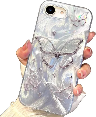 Miniatura 119 de I-MGAE-IN-AR Funda compacta para iPhone 11, diseño de mariposa, marco de protección de lente de cámara con diamante 3D, bonitas fundas protectoras