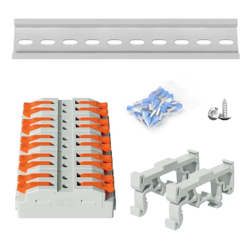 Miniatura 27 de Bloque de terminales, terminal de voltaje tipo riel, bloque de terminales combinado de riel (paquete de 2)