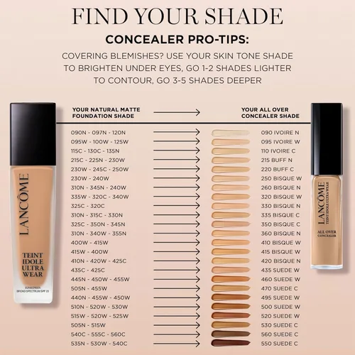 Miniatura 8 de Lancôme Teint Idole Ultra Wear Natural Matte Foundation - Base mate natural, de larga duración, cobertura media a completa, acabado natural, fórmula