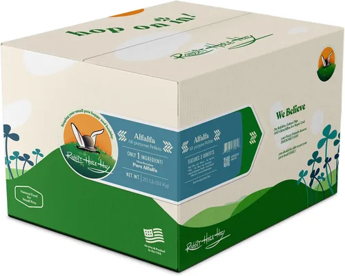 Miniatura 5 de Rabbit Hole Hay - Pellets de alfalfa totalmente naturales para mascotas pequeñas - 12 oz - Mezcla rica en nutrientes