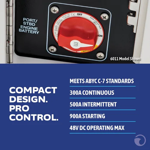Miniatura 2 de Blue Sea Systems 6006 interruptor aislador de batería serie m ON/OFF con llave de bloqueo, rojo