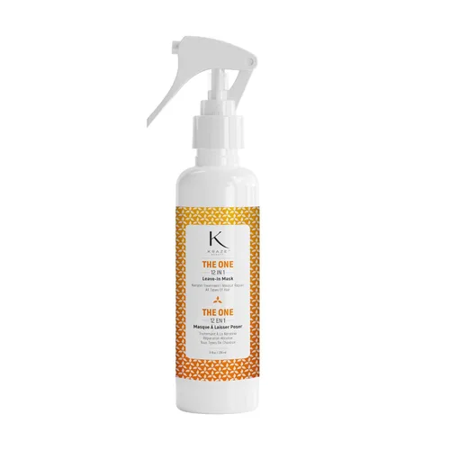 The One Leave in - Acondicionador 12 en 1 - Tratamiento de reparación de queratina, espray desenredante antiencrespamiento, añade humedad y brillo