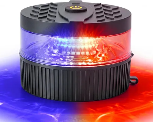 Miniatura 8 de Luz estroboscópica ámbar con base magnética, portátil USB-C recargable, mini luces LED intermitentes de emergencia para camiones, vehículos
