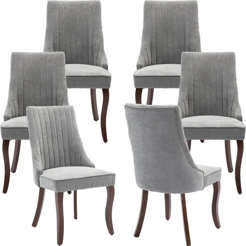 Miniatura 30 de Sillas de Comedor - Juego de 2 sillas de comedor modernas de mediados de siglo, tapizadas de tela con respaldo alto, sillas de cocina y comedor
