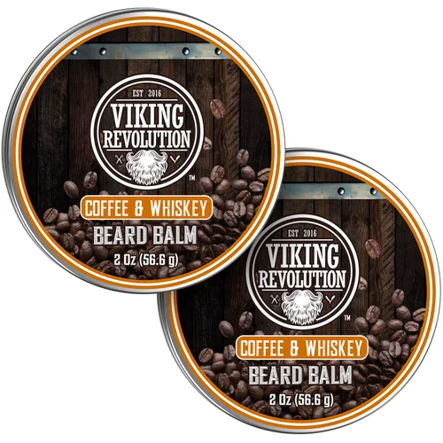 Miniatura 19 de Viking Revolution Bálsamo para barba de cedro y pino, mantequilla con aceite de argán, suavizante e hidratante para hombres, cera para barbas