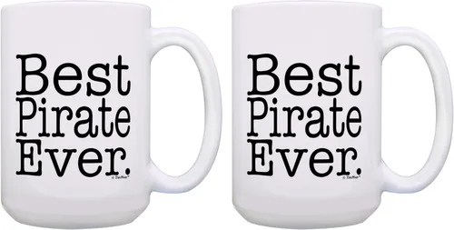 Miniatura 10 de ThisWear Pirate Gifts Best Pirate Ever Gag Gifts - Taza de café de cerámica de 11 oz con asa