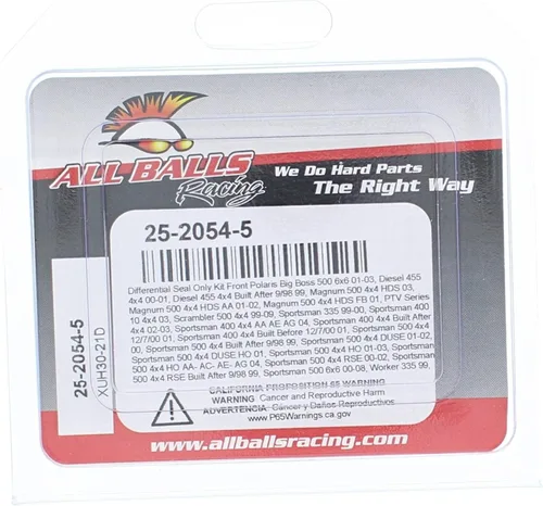 Miniatura 4 de Nuevo All Balls - Kit de juntas diferenciales delanteras 25-2054-5 para Polaris Diesel 455 00-01, Sportsman 400 4x4 AA AE AG 04, Sportsman 400 4x4