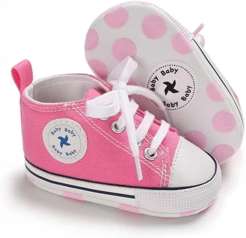 Miniatura 3 de Zapatos de lona para bebés y niñas, suela antideslizante suave, recién nacidos, primeros caminantes, estrellas, zapatos de mezclilla unisex