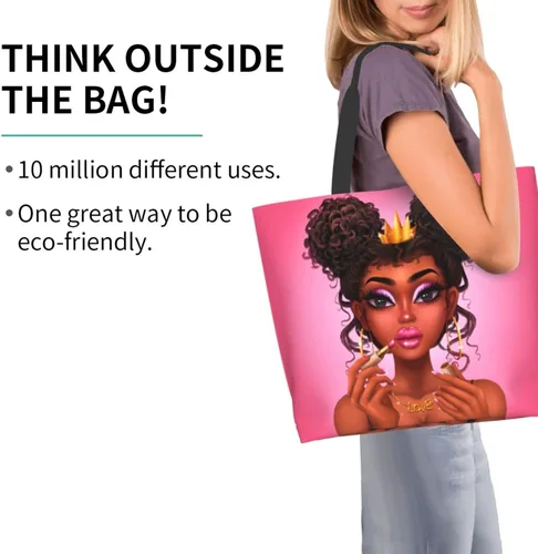 Miniatura 2 de Bolsas de mano para mujer afroamericana, con asa superior, para gimnasio, viajes, compras