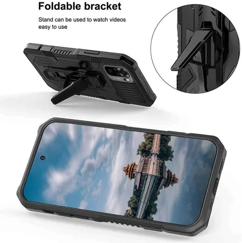 Miniatura 4 de Funda para Xiaomi Redmi Note 10 4G/Redmi Note 10S con [Paquete de 2] Protector de pantalla de vidrio templado, funda híbrida resistente de doble