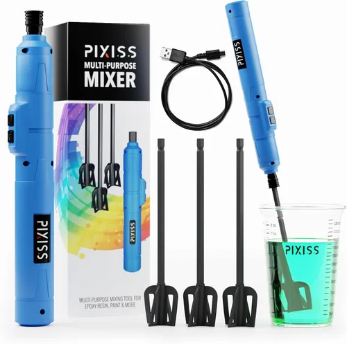 Mezclador de resina epoxi, mezclador eléctrico de mano con batería recargable para accesorios de resina, agitador epoxi para resina, mezcla de