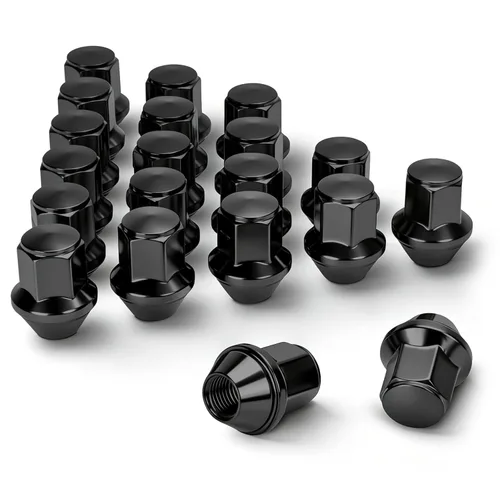 Miniatura 20 de Dynofit Tuercas de llanta OEM de 14 x 2 para F150 2000-2014, tuercas sintonizadoras de acero de fábrica de una sola pieza compatibles con Ford
