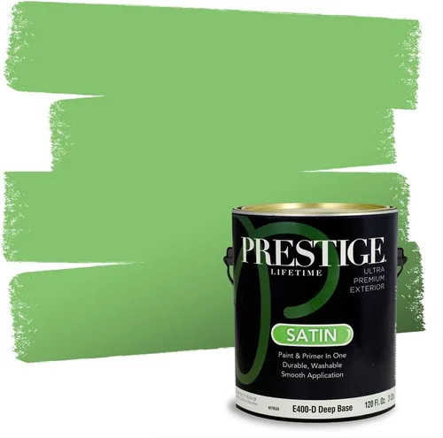 Miniatura 173 de PRESTIGE Pintura exterior e imprimación en uno, aloe, plano, 1 galón