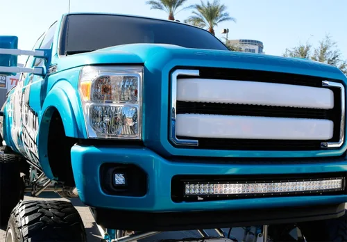 Miniatura 3 de iJDMTOY Barra de luz LED de 40 pulgadas para montaje en rejilla inferior compatible con Ford F250 F350 Super Duty 11-16, incluye (1) barra de luz