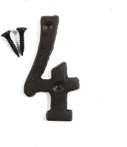 Miniatura 31 de Letras del abecedario de 3" en metal de hierro fundido decorativas, estilo clásico, para colgar letreros de pared, dirección, nombre, letrero