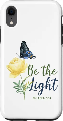 Miniatura 25 de Bible Verse Butterfly Flower Be The Light Matthew 5:14 Case for iPhone 16