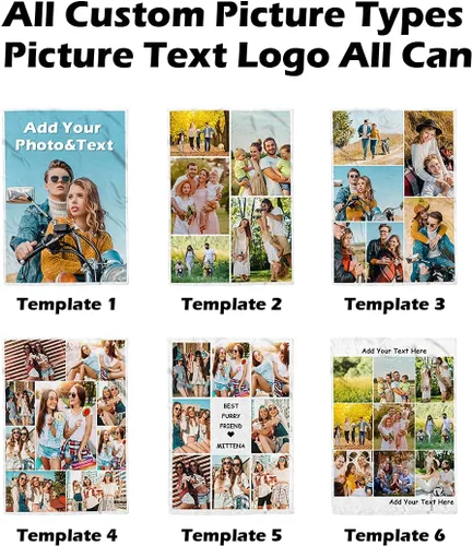 Miniatura 4 de Manta personalizada con texto de fotos, manta con imagen personalizada para padre, mamá, niños, perros, amigos o pareja, collage de 9 fotos, 32 x 48