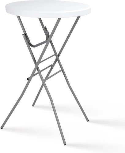 Miniatura 10 de Byliable 24in Round Cocktail Table, Bar Height High Top Foldable Bistro Table with Removable Legs, Portable Plastic Indoor Outdoor for Patio, Party