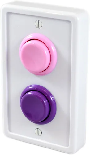 Caja para interruptor estilo sala de juegos, para decoración del cuarto de los niños o el cuarto de juegos blanco/rosa/púrpura (White/Pink/Purple)