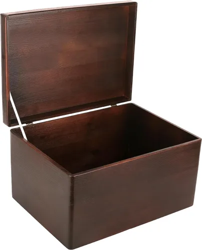 Miniatura 21 de Creative Deco Caja Grande de Madera Negra para Almacenamiento con Tapa con Bisagras 11.8 x 7.87 x 5.51 pulgadas (+-0.5) Caja de Regalo para Negro