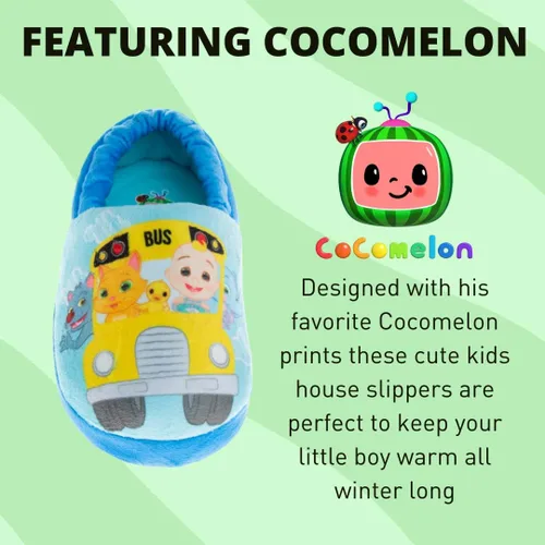 Miniatura 2 de Josmo Cocomelon Pantuflas para niños pequeños zapatos de casa para niños y niñas mocasines de cama de felpa cálida zapatos de cocomelon niños