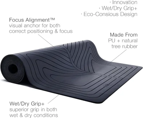Miniatura 4 de agoy Pro+ Warrior - Esterilla de yoga antideslizante de alta calidad - Diseño ecológico - Alfombrilla de poliuretano con agarre húmedo y seco +
