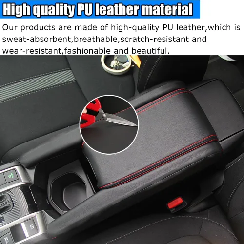 Miniatura 4 de Accesorios interiores personalizados para Honda 10th Civic/Hatchback 2016 2017 2018 2019 2020 2021, cubierta de cuero para consola central