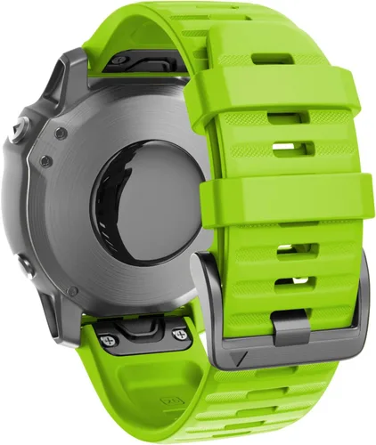 Miniatura 12 de ANCOOL Compatible con banda Fenix 6X/7X de 26mm Quickfit, correa de silicona suave de repuesto para relojes inteligentes Fenix 5X/Fenix 8 de Verde