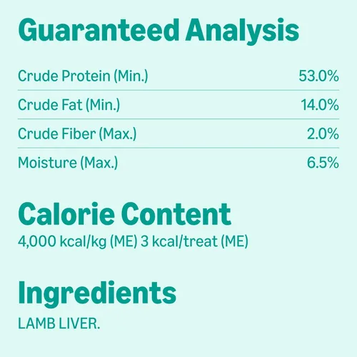 Miniatura 5 de Marca Amazon – Wag - Golosinas para perros liofilizadas crudas de un solo ingrediente, hígado de cordero, alto en proteínas, golosinas saludables