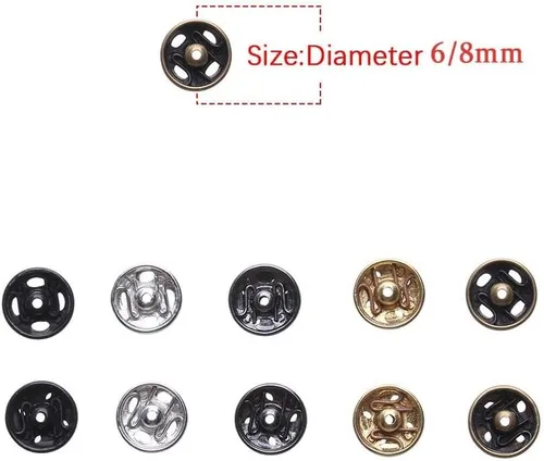 Miniatura 2 de 48 botones de cierre de metal, mini botones a presión para coser, botones de presión para ropa de muñeca, accesorios de costura para ropa
