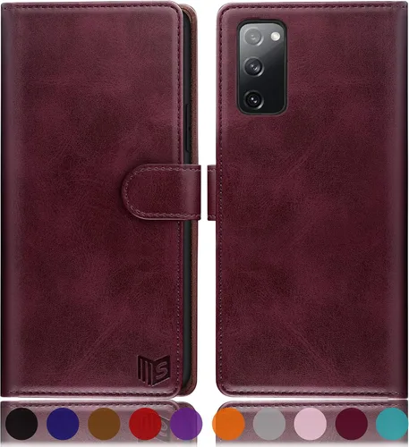 Miniatura 11 de SUANPOT Funda de piel tipo cartera para Samsung Galaxy S20 FE con bloqueo RFID, tarjetero de crédito, libro de folio con tapa de PU para S20FE 5G