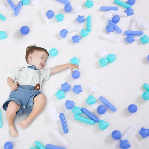 Miniatura 2 de Bolas para piscina de bolas STARBOLO para niños pequeños - Bolas de piscina de macaron a prueba de aplastamiento de plástico para niños pequeños