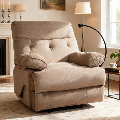 Sillas reclinables de gran tamaño, silla reclinable manual Big Mans para adultos, 400 libras, reclinables grandes, extra anchas, sofá reclinable