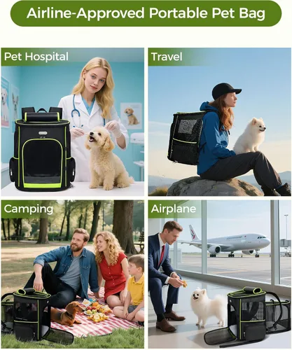 Miniatura 2 de BAGLHER Bolsa de viaje retráctil para mascotas, mochila retráctil para suministros para mascotas