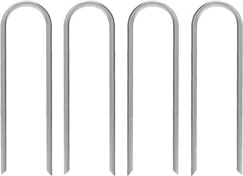 Miniatura 9 de AAGUT 100x Estacas de Jardín de Metal para Carpas, Estacas de Riego para Línea de Goteo, Estacas Red de Alambre de 12 Pulgadas de Parte Superior