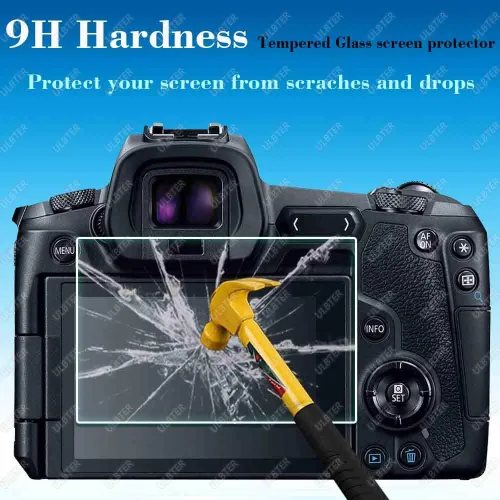 Miniatura 4 de ULBTER Parte superior + protector de pantalla para cámara Canon EOS R[No para EOS R5] [Paquete de 2+2] 0.012 in de alta definición 9H Dureza