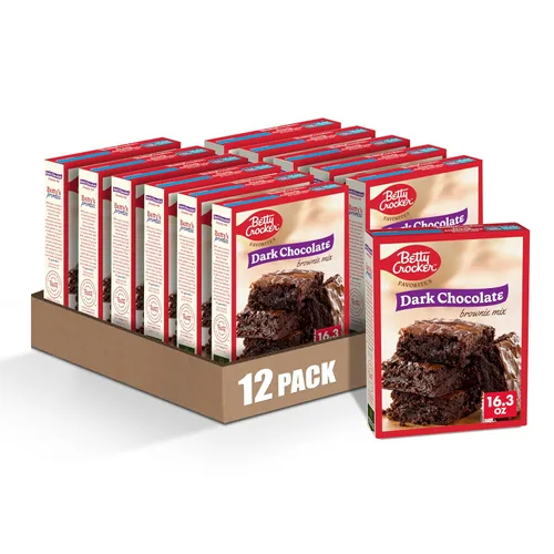 Betty Crocker Favorites Mezcla de brownie de chocolate oscuro, 16.3 onzas (paquete de 12)
