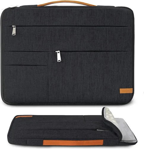 Miniatura 10 de KINGSLONG Funda para laptop de 13.3 pulgadas, bolsa delgada a prueba de golpes, funda de transporte para computadora compatible con MacBook Air/Pro